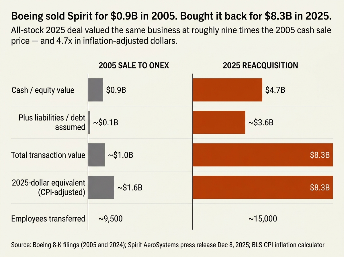 The 2005 sale vs the 2025 buyback