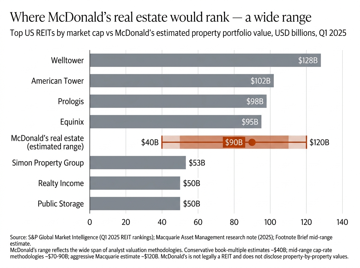 McDonald's real estate rank range